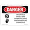 Signmission OSHA, Wear Face Shield & Rubber Gloves Chemicals, 14in X 10in Rigid Plastic, 14" W, 10" H, Landscape OS-DS-P-1014-L-1610 - alternate 1